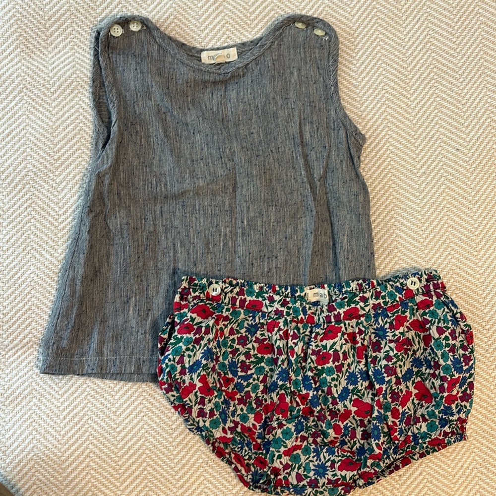 mabo linen top and Liberty of London bloomer